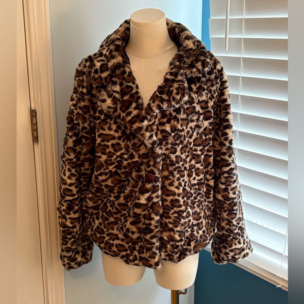Jou Jou Brown Leopard Jacket